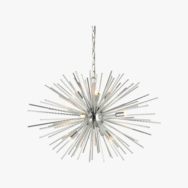 Asgard Nine Light Pendant in Chrome