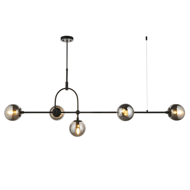Luna Large Bar Pendant in Matt Black