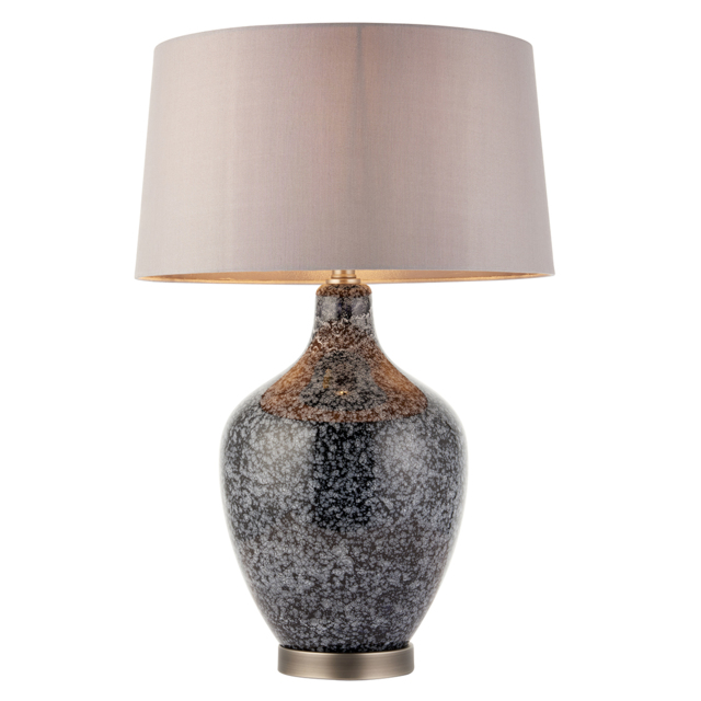 Ilda Table Lamp in Grey Black with Mink Shade