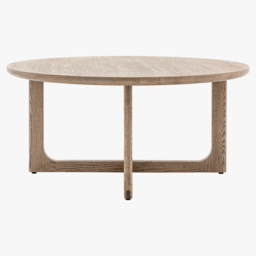 Whittle Round Coffee Table in Smoked