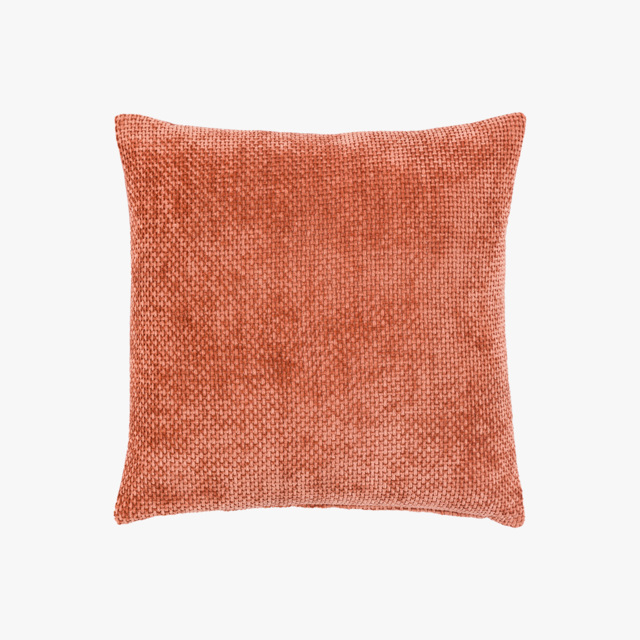 Lana Basketweave Cushion in Rust, Set of 2