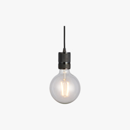 Jerome Braided Cable Pendant in Gun Metal Grey
