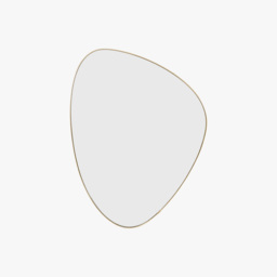 Ciara Pebble Mirror in Brass