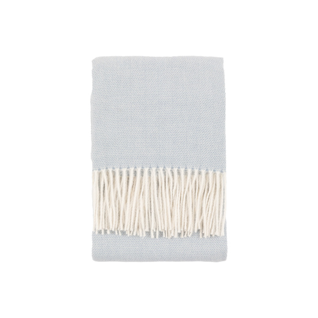 Lottie Herringbone Throw in Blue