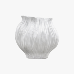 Flow Vase in White Medium