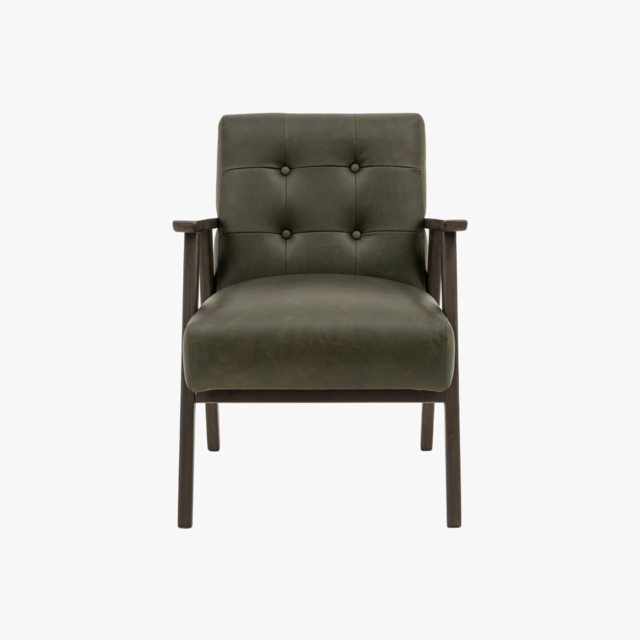 Dalton Armchair Heritage Green Leather
