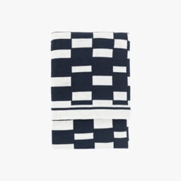 Geo Knitted Throw in Ink