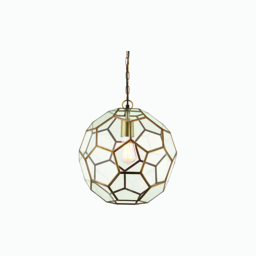 Maude Small Geometric Pendant in Antique Brass