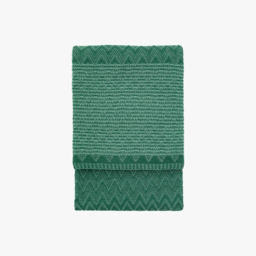 Cali Knitted Herringbone Throw in Green