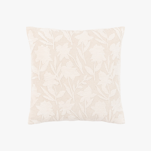 Thalia Floral Cushion in Taupe