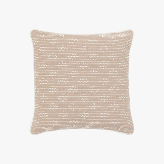 Ivy Woven Cushion in Taupe