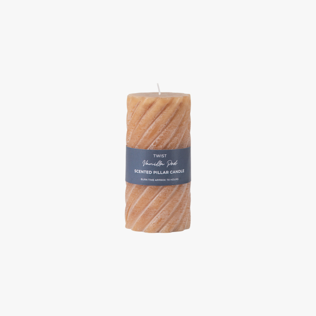 Entwine Pillar Candle in Amber Medium Pack of 2