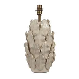Frondoso Table Base Ivory Reactive Glaze, Large