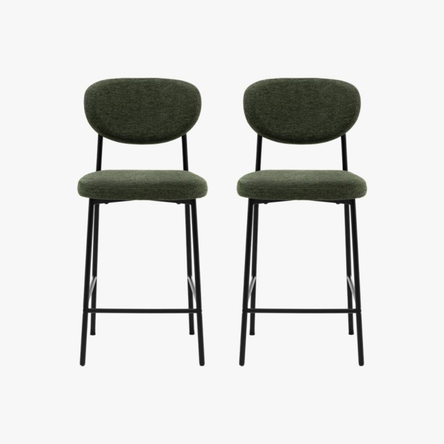 Kalmar Stool in Green, Set of 2