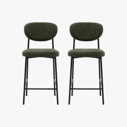 Kalmar Stool in Green, Set of 2