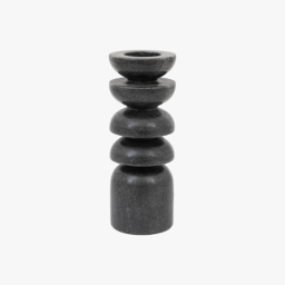 Lapis Marble Tealight Candlestick in Grey