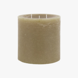 Country Pillar Candle in Rustic Olive, Large