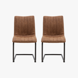 Coll Dining Chair in Antique Brown, Set of two