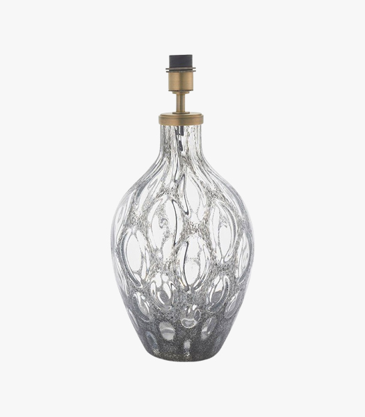 Sarah Blown Glass Table Lamp Base in Smoke