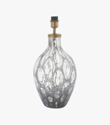 Sarah Blown Glass Table Lamp Base in Smoke