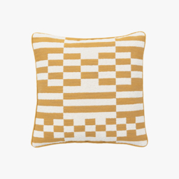 Geo Woven Cushion in Ochre