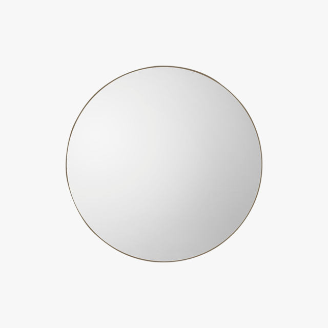 Jameson Round Wall Mirror in Pale Gold