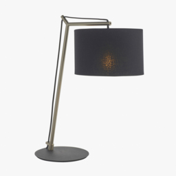 Antonios Nickel Table Lamp with Black Shade