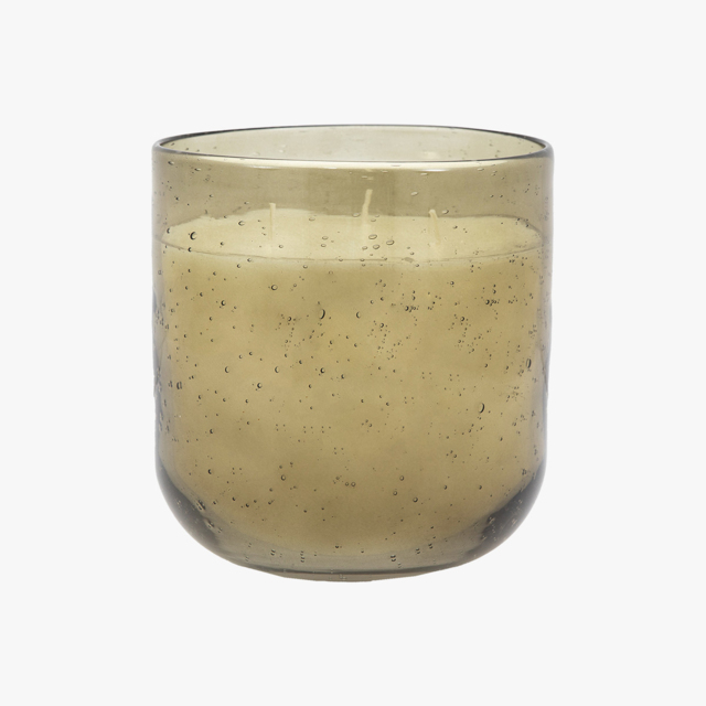 Ambience Glass Candle in Green Sandalwood and Cedarwood, Small