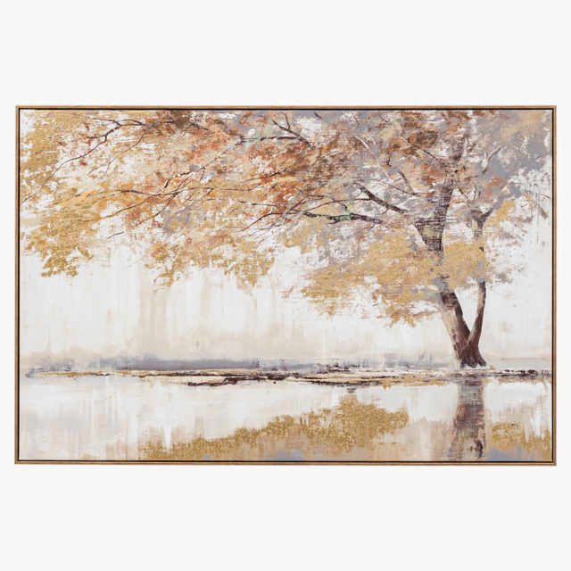 Radiant Oak Framed Canvas