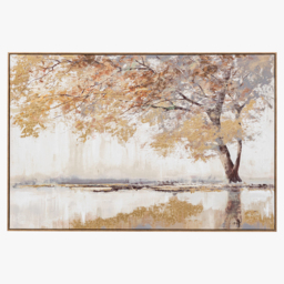 Radiant Oak Framed Canvas