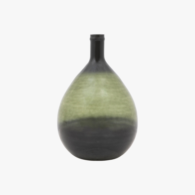 Liana Giant Glass Bottle Vase in Olive