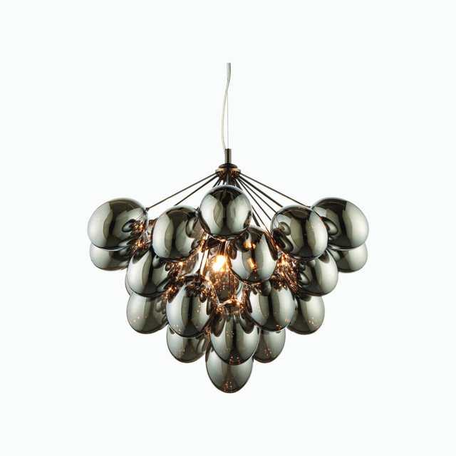 Thaddeus Glass Ceiling Pendant in Black