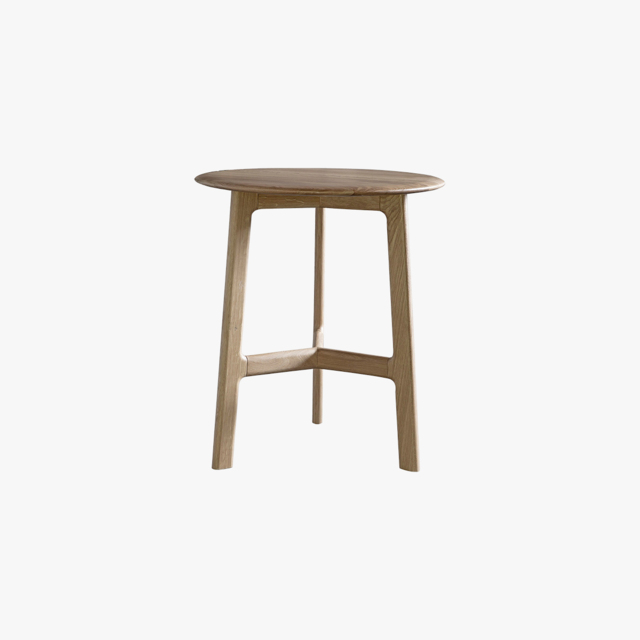 Menorca Oak Round Side Table