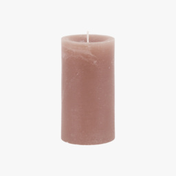Country Pillar Candle in Rustic Taupe, Small, Pack of 2