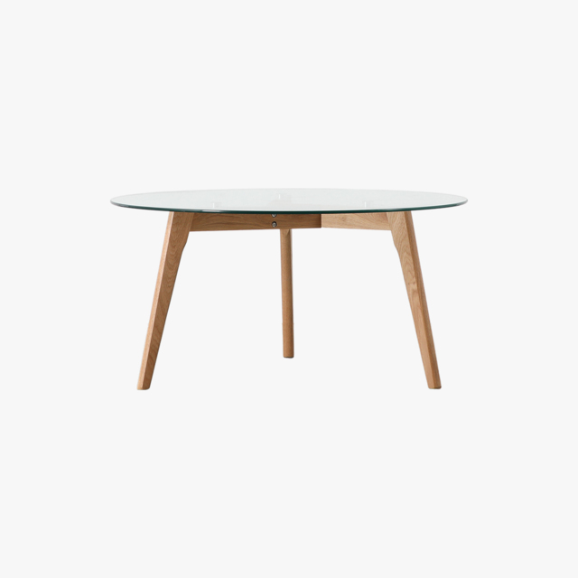 Stalwart Round Coffee Table in Oak