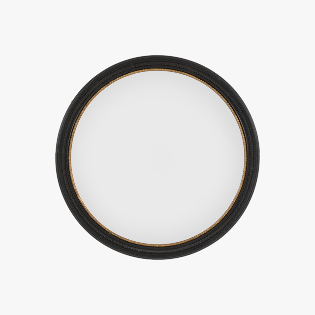 Roma Round Mirror in Black
