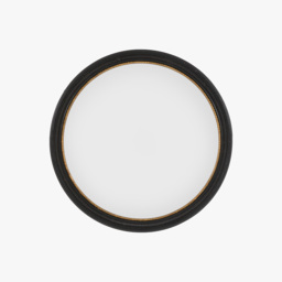 Roma Round Mirror in Black