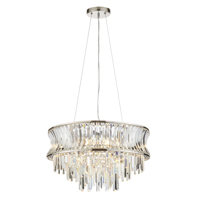 Barnwell Tiered Pendant in Bright Nickel