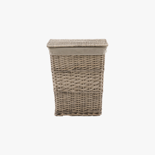 Paloma Lined Laundry Basket in Grey