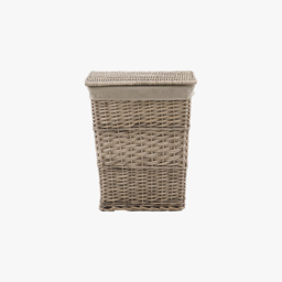 Paloma Lined Laundry Basket in Grey