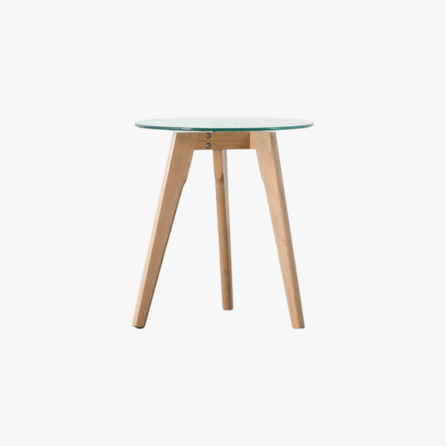 Stalwart Round Side Table in Oak