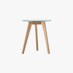 Stalwart Round Side Table in Oak