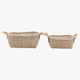 Vienna Oval Basket in Natural, Set of 2