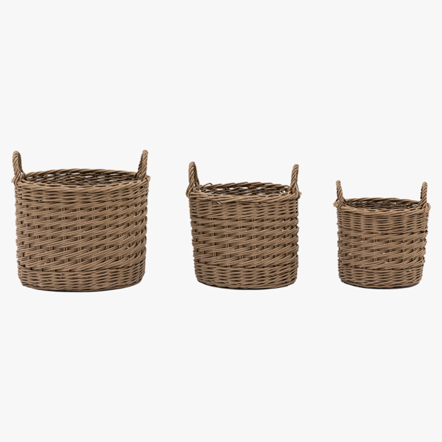 Wren Hand Woven Willow Storage Basket, Set of 3