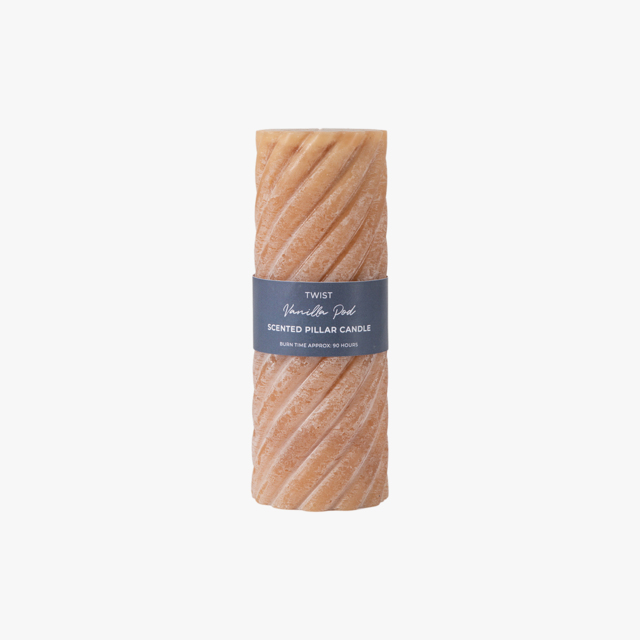 Entwine Pillar Candle in Amber Large Pack of 2