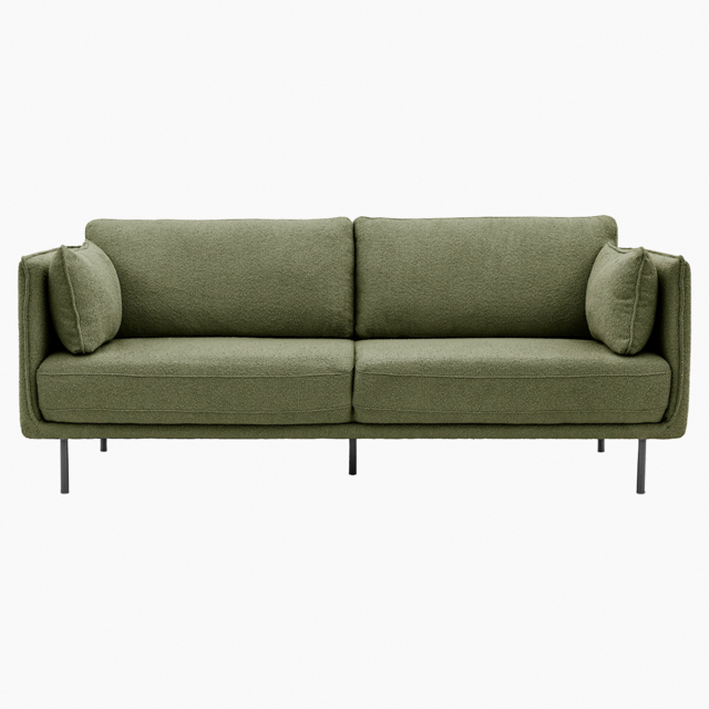 Stockton Verdant Green Boucle Sofa