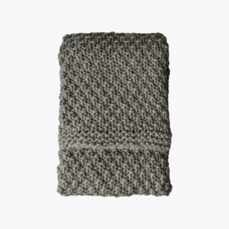 Marley Charcoal Heavy Knit Throw
