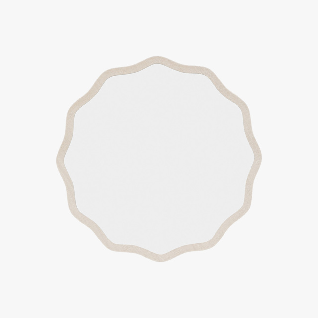 Ona Round Mirror in Smoke, Medium