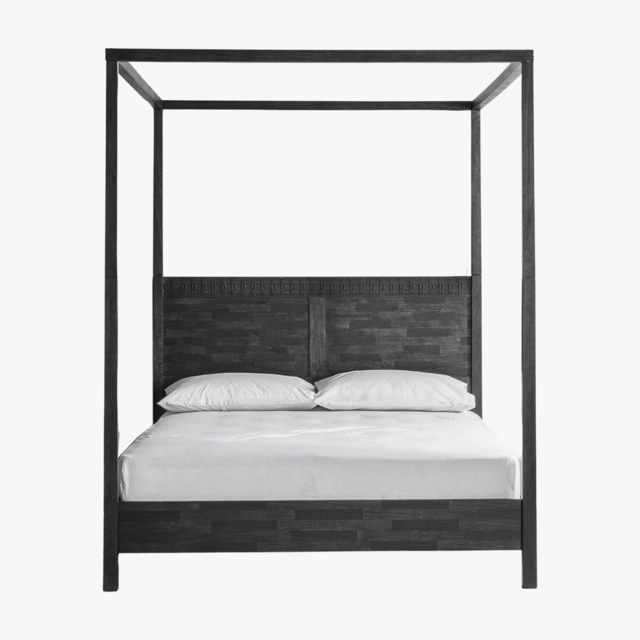 Sadie 5' King Size Four Poster Bed in Charcoal