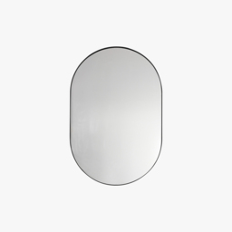 Good Lookin' Black Elliptical Wall Mirror